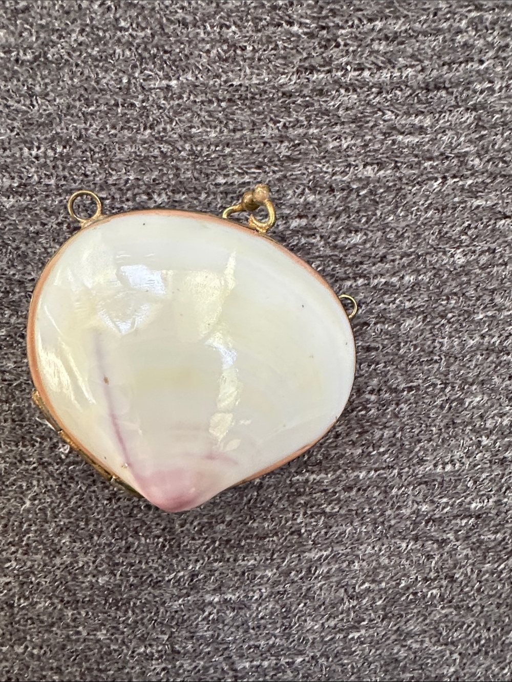 Pink and White Shell Pendant Necklace – Elegant Coastal Accent locket
